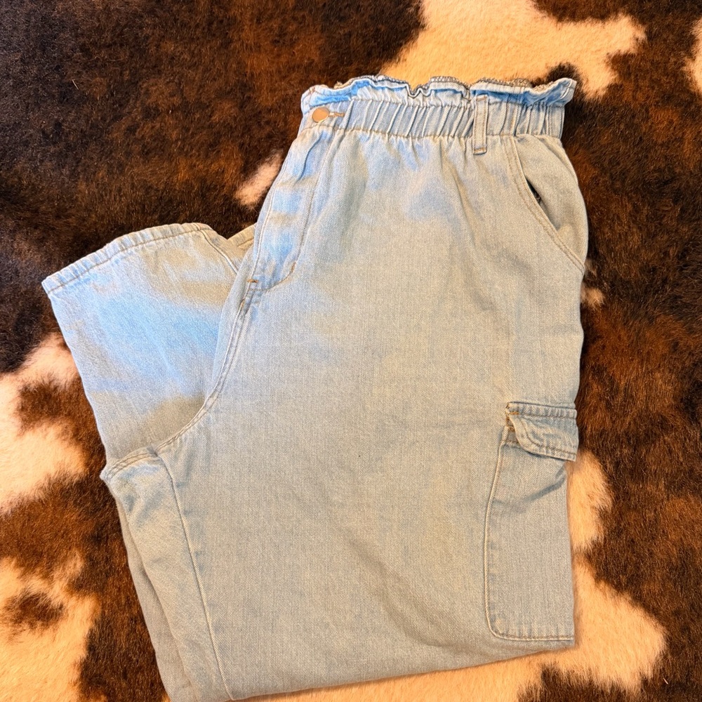 ASOS Light Blue Denim Cargo Pants
